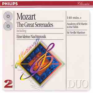 Mozart, Academy Of St. Martin-in-the-Fields, Sir Neville Marriner - The Great Serenades
