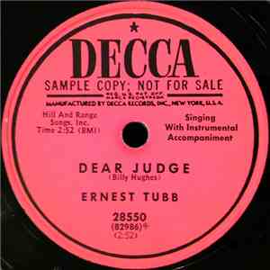 Ernest Tubb - Dear Judge / I Will Miss You When You Go