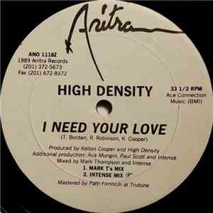 Intense  / High Density  - The Strength / I Need Your Love