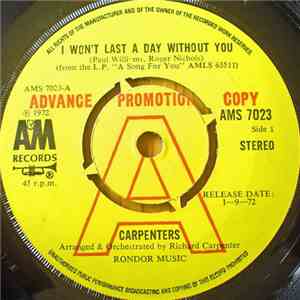 Carpenters - I Won't Last A Day Without You