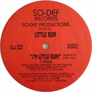 So-Def Productions Featuring Little Run / M.C. Tony T. - I'm Little Run / Tony's Groove