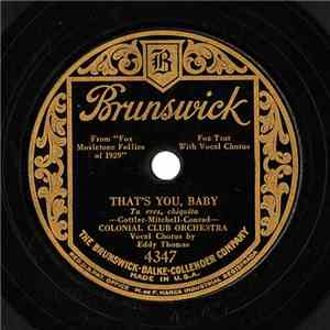 Colonial Club Orchestra - That's You Baby / Walking With Susie