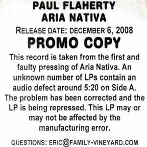 Paul Flaherty - Aria Nativa