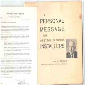 H. I. Romnes - A Personal Message for western Electric Installers