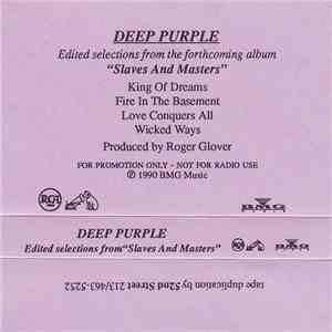 Deep Purple - Edited Selections From The Forthcoming Album "Slaves And Masters"