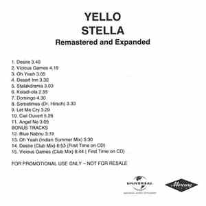 Yello - Stella - Remastered And Expanded