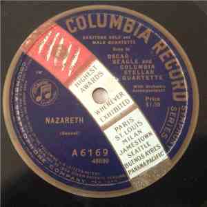 Oscar Seagle And Columbia Stellar Quartette - Nazareth / The Voice Of The Chimes