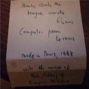 Bob Cobbing, François Dufrêne - Slowly Slowly The Tongue Unrolls/Computer Poem