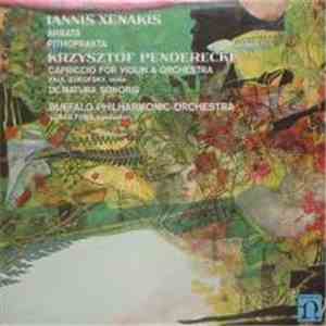 Iannis Xenakis / Krzysztof Penderecki - Akrata, Pithoprakta / Capriccio For Violin & Orchestra, De Natura Sonoris