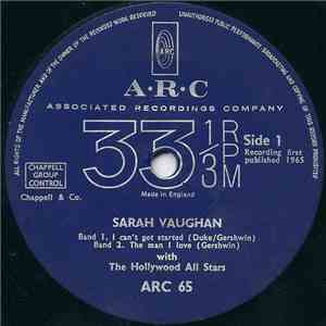 Sarah Vaughan - Sarah Vaughan With The Hollywood All Stars