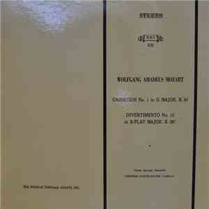 Wolfgang Amadeus Mozart - Cassation No. 1 In G Major, K. 63 And Divertimento No. 15 In B-Flat Major, K. 287