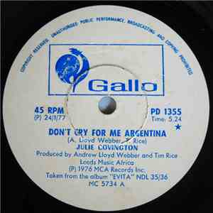 Julie Covington - Don't Cry For Me Argentina