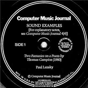 Various - Computer Music Journal Soundsheet Examples