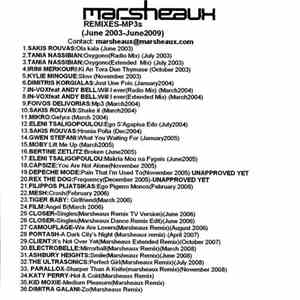 Marsheaux - Remixes - MP3s (June 2003 - June 2009)
