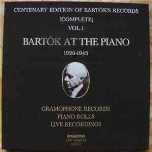 Bartók - Bartók At The Piano 1920-1945, Gramophone Records, Piano Rolls, Live Recordings