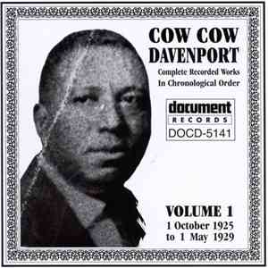 Cow Cow Davenport - Complete Recorded Works In Chronological Order, Vol. 1