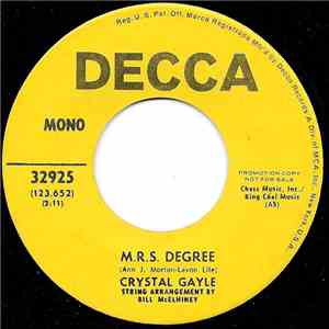 Crystal Gayle - Everybody Oughta Cry / M.R.S. Degree