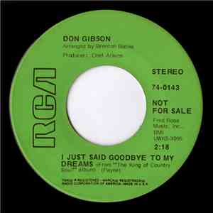 Don Gibson - I Just Said Goodbye To My Dreams / Solitary
