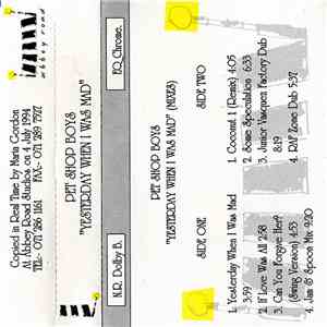 Pet Shop Boys - Yesterday When I Was Mad (Mixes)