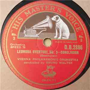 Vienna Philharmonic Orchestra Conducted By Bruno Walter / Conducted By Arnold Rose - Leonora Overture No. 3 / Overture "Ruins Of Athens"