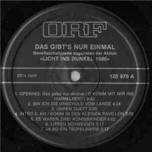 Various - Das Gibt's Nur Einmal ... Aktion 1986 Licht Ins Dunkel