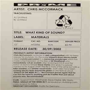 Chris McCormack - What Kind Of Sound?