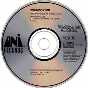 Transvision Vamp - I Want Your Love