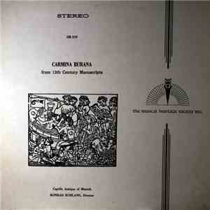 Capella Antiqua Of Munich / Konrad Ruhland - Carmina Burana From 13th Century Manuscripts