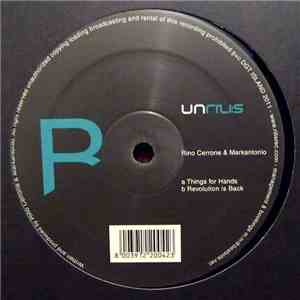 Rino Cerrone & Markantonio - Things For Hands / Revolution Is Back