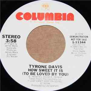 Tyrone Davis - How Sweet It Is (To Be Loved By You)
