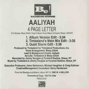 Aaliyah - 4 Page Letter