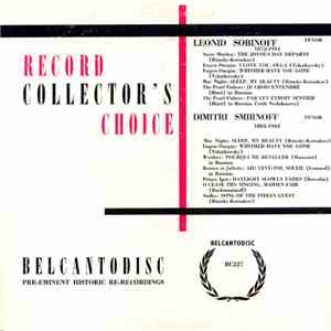 Leonid Sobinoff / Dimitri Smirnoff - Record Collector's Choice