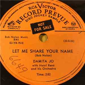 Damita Jo - Let Me Share Your Name / Go 'Way From My Window