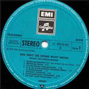 Heino - Uns Geht Die Sonne Nicht Unter (Heim- Und Vaterlandslieder)