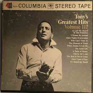 Tony Bennett - Tony's Greatest Hits, Volume III
