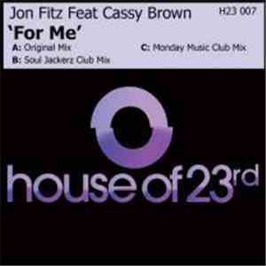 Jon Fitz Feat Cassy Brown - For Me