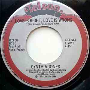 Cynthia Jones - Love Is Right, Love Is Wrong