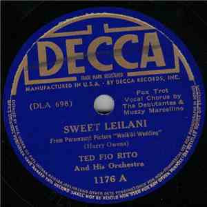 Ted Fio Rito And His Orchestra - Sweet Leilani / Hawaiian Hospitality