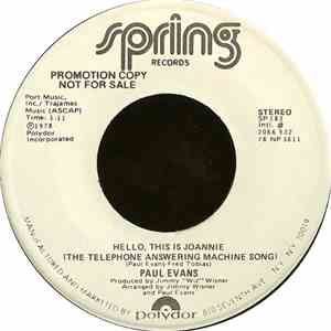 Paul Evans - Hello, This Is Joanie (The Telephone Answering Machine Song)