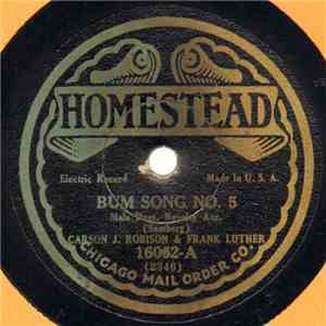 Carson J. Robison & Frank Luther  / Frank Luther  - Bum Song No. 5 / The Wanderers Warning