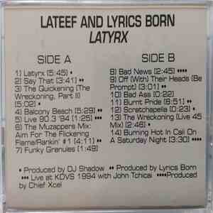 Lateef And Lyrics Born, Latyrx - The Album