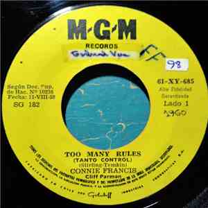 Connie Francis - Too Many Rules / Tanto Control