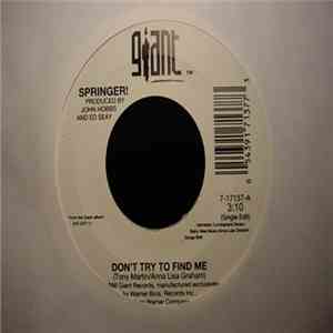 Springer! - Don't Try To Find Me