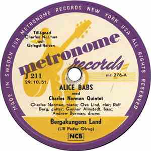 Alice Babs - Bergakungens Land / Shanghai