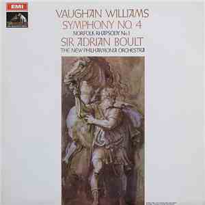 Vaughan Williams, Sir Adrian Boult, The New Philharmonia Orchestra - Symphony No. 4 / Norfolk Rhapsody No. 1