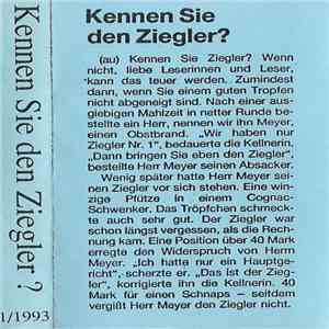 Harald Sack Ziegler - Kennen Sie Den Ziegler?