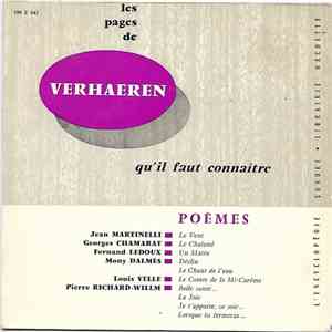 Verhaeren / Jean Martinelli / Georges Chamarat / Fernand Ledoux / Mony Dalmès / Louis Velle / Pierre Richard-Willm - Les Pages De Verhaeren Qu'Il Faut Connaitre