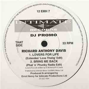Richard Anthony Davis - Bring Me Back / Lovers For Life