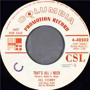 Jill Corey - That's All I Need