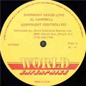 Al Campbell / Cornell Campbell - Everybody Needs Love / Come To Me Softly